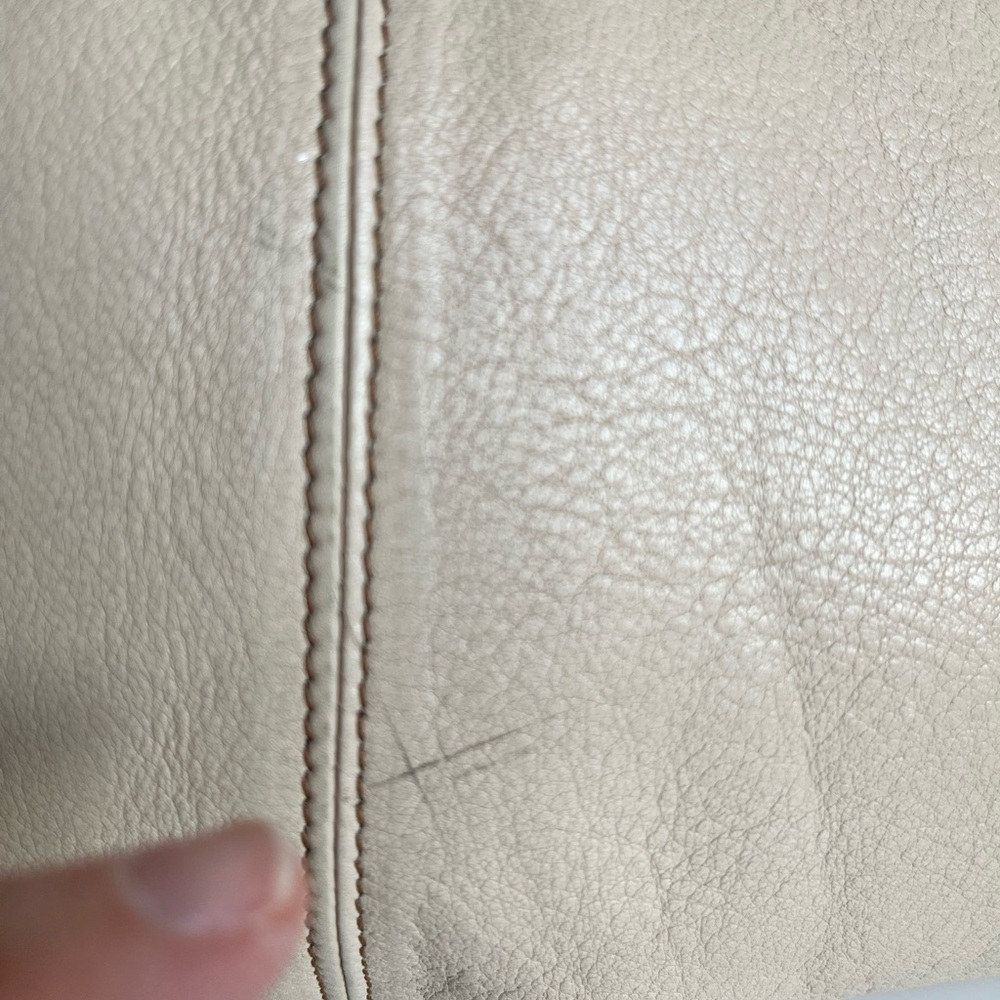 Prune Cream Leather Shoulder / Crossbody Bag - Picture 7 of 15